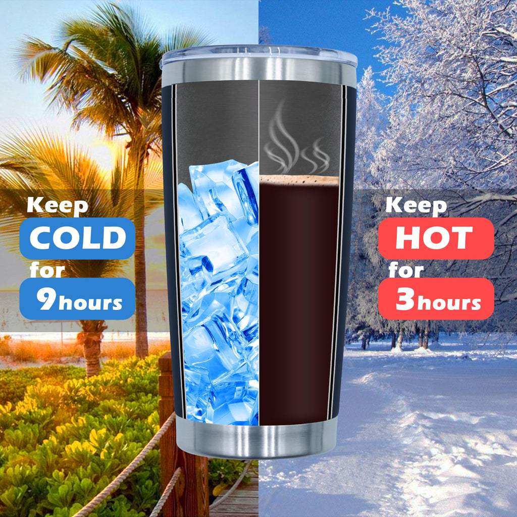 20oz Insulated Stainless Steel Tumbler with Lid Navy Z863891