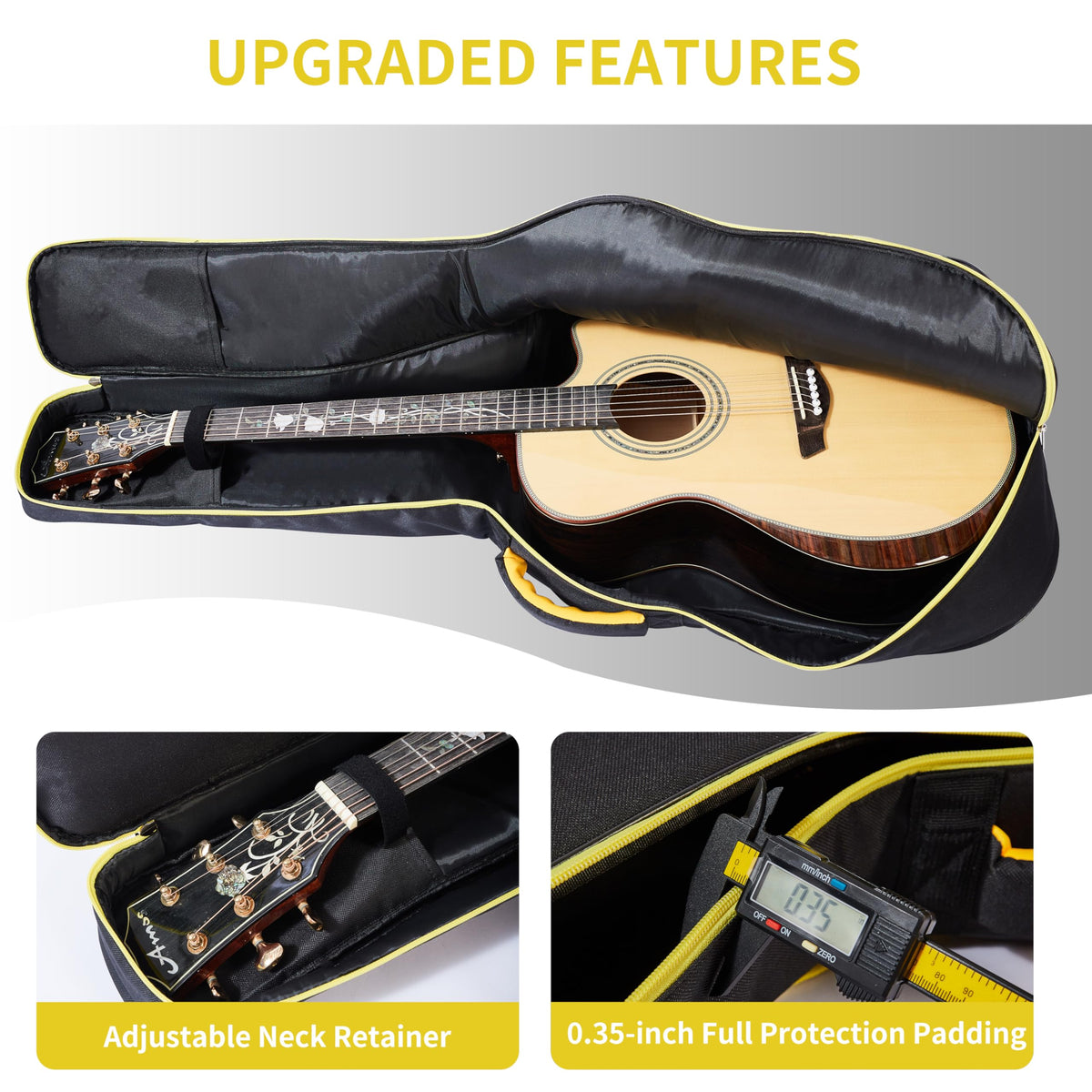 600D Waterproof Padded Acoustic Guitar Gig Bag J623