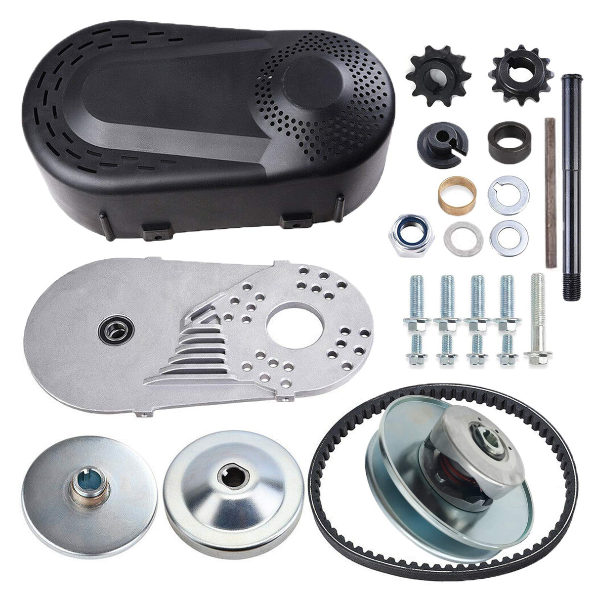 1 Inch Torque Converter Go Kart Pulley Kit with 10T #40 41 and 12T #35 Sprocket Y36589