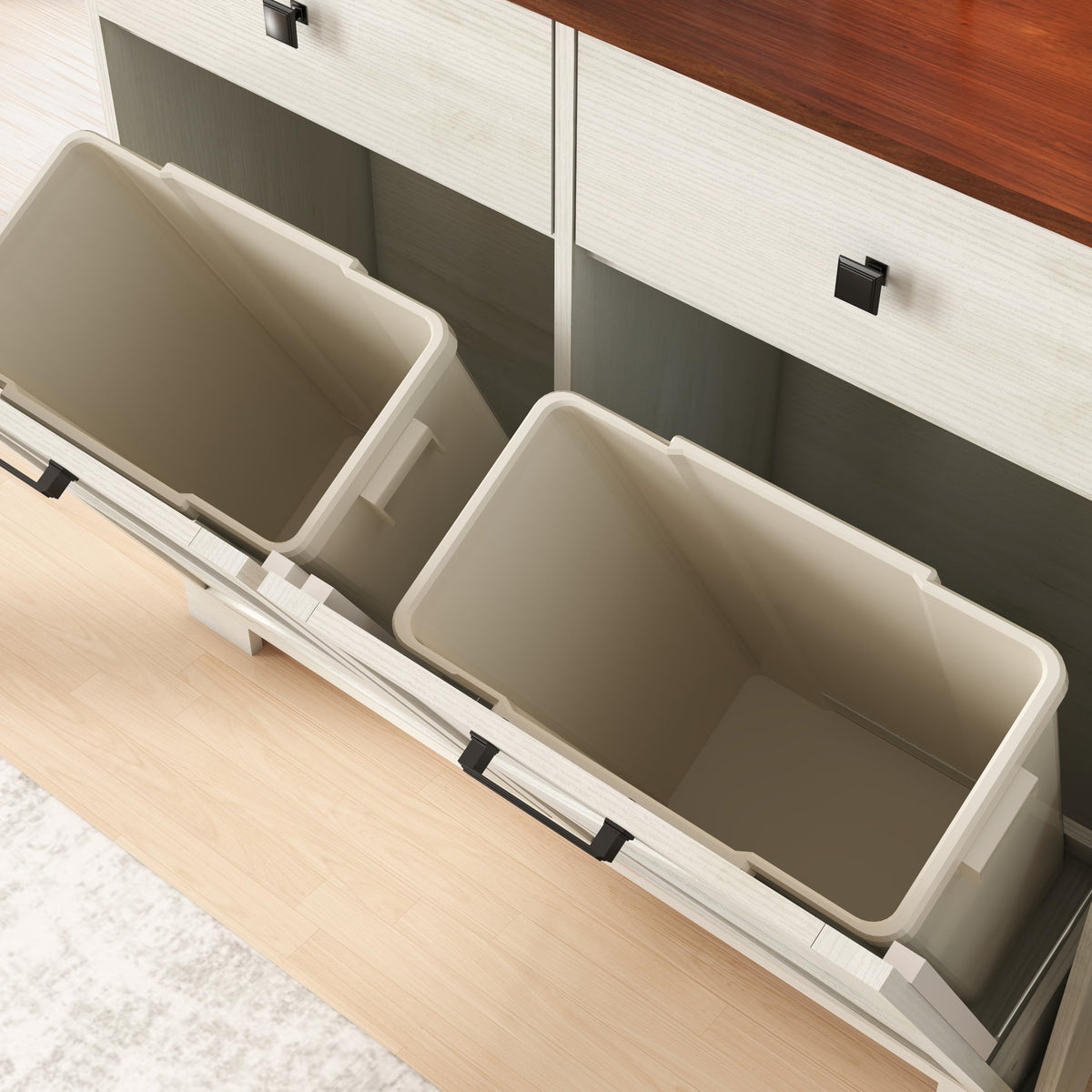 Double Tilt-Out Trash Cabinet for 2x10 Gallon Cans A825