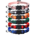 6 Pack Plaid Cat Collars with Bells J180041