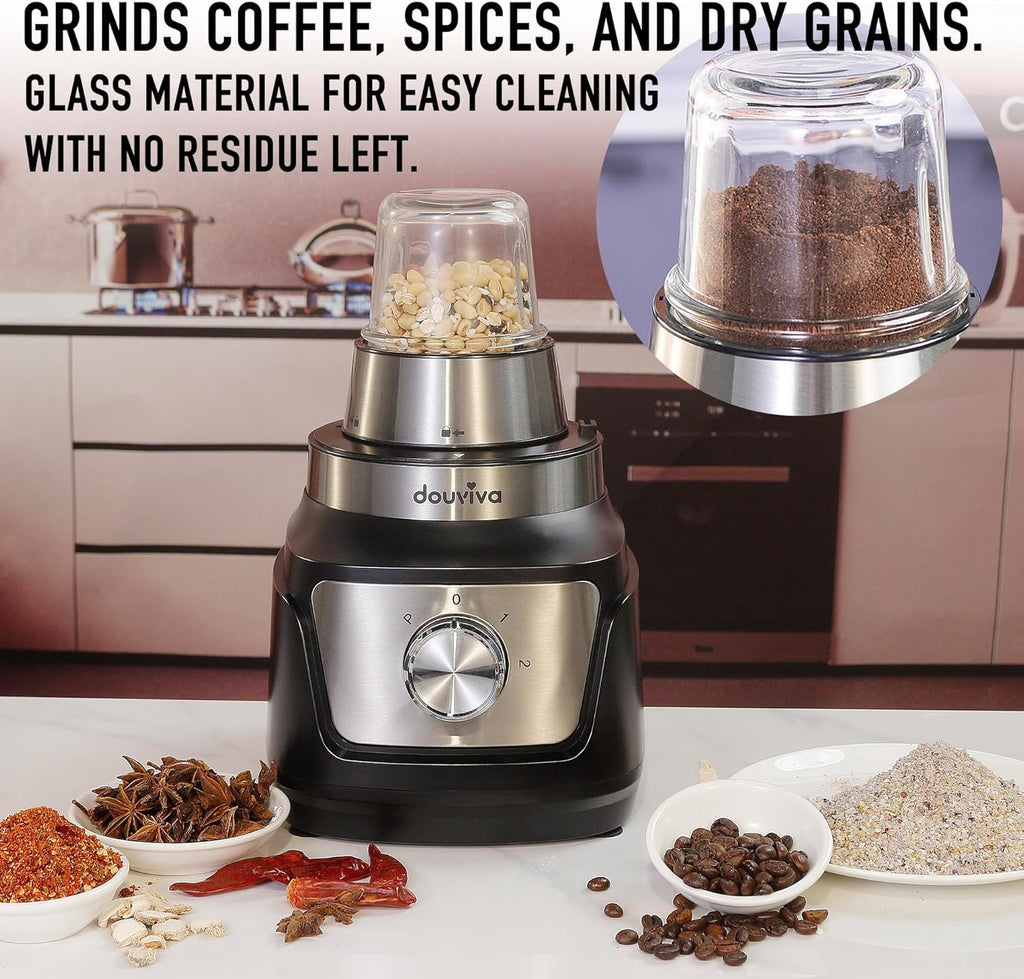 8-Cup Food Processor & Blender Combo, 1000W, Black Y61706