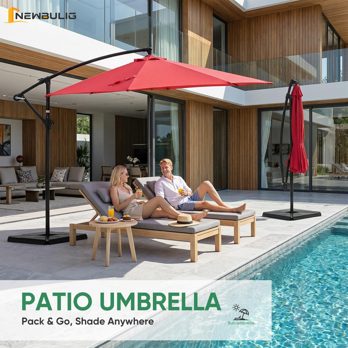 10FT Cantilever Patio Umbrella Y884