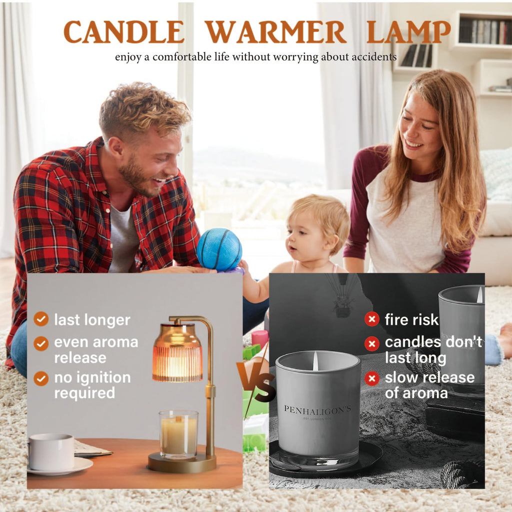 Candle Warmer Lamp with Timer Dimmer Adjustable Height H731