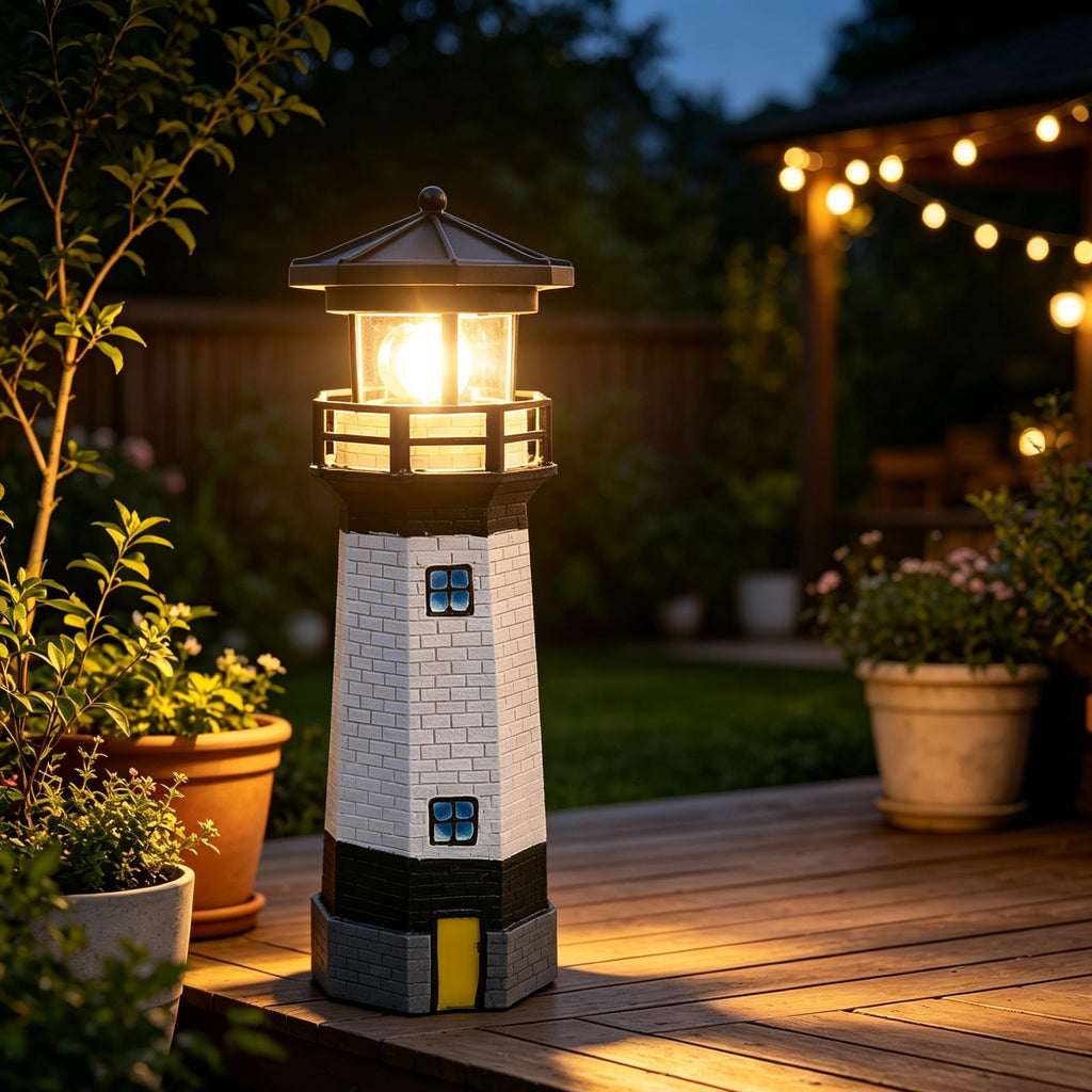 Solar Lighthouse Rotating Beacon Light P777