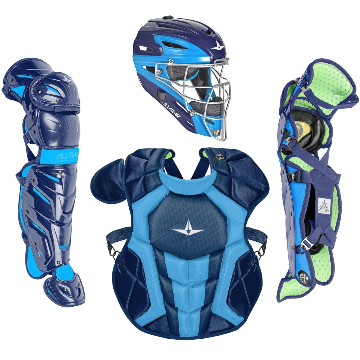 Baseball Catching Equipment Kit with Helmet, Chest Protector, Leg Guards A22148