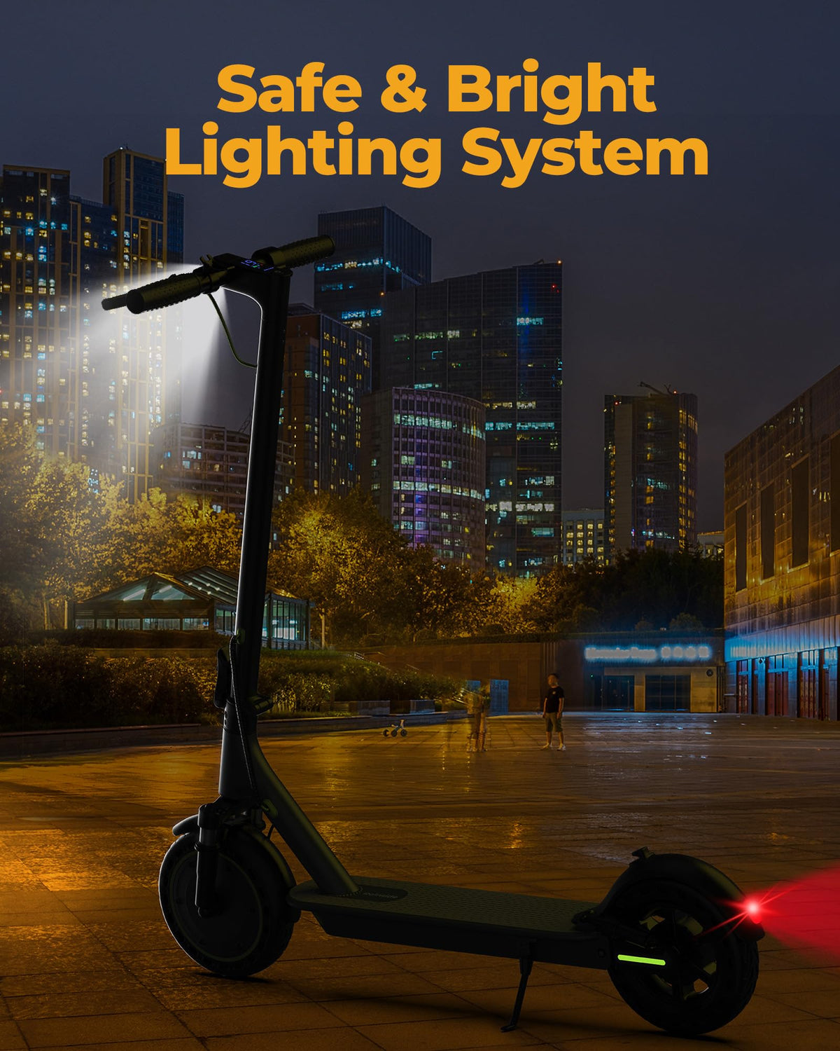 Electric Scooter with Solid Tires, Double Braking System O983