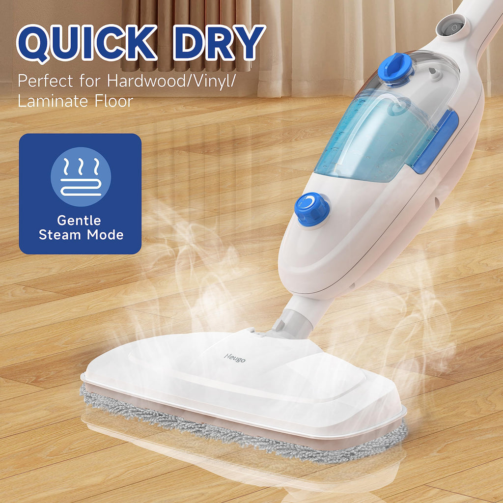 Lightweight Steam Mop with Adjustable Steam Modes, 23ft Cord, 2 Washable Pads O2744