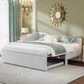 Twin Size Upholstered Linen Daybed with Pop up Trundle H49796