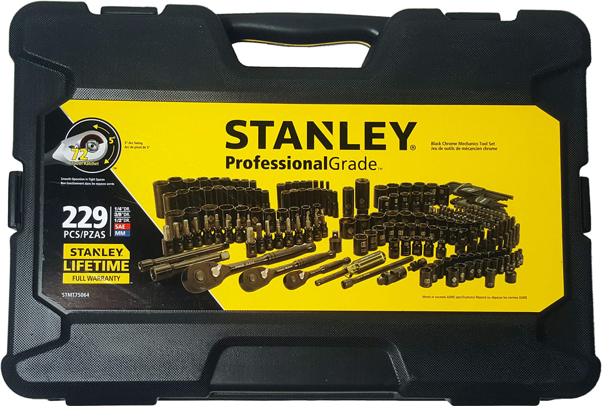 Black Chrome Mechanics Tool Set 229 Pieces F9278