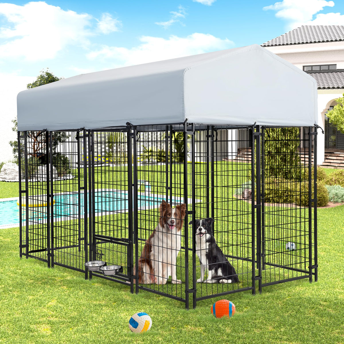 8x4x5.7 FT Outdoor Dog Kennel Y2836
