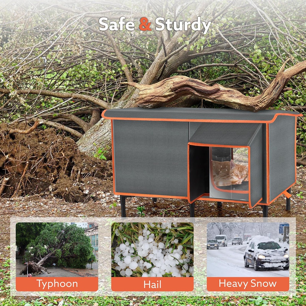 Heated Weatherproof Insulated Cat House W601