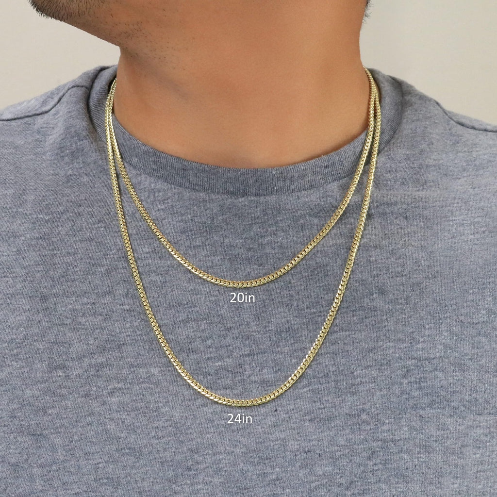 14k Yellow Gold Cuban Link Chain Necklace R281