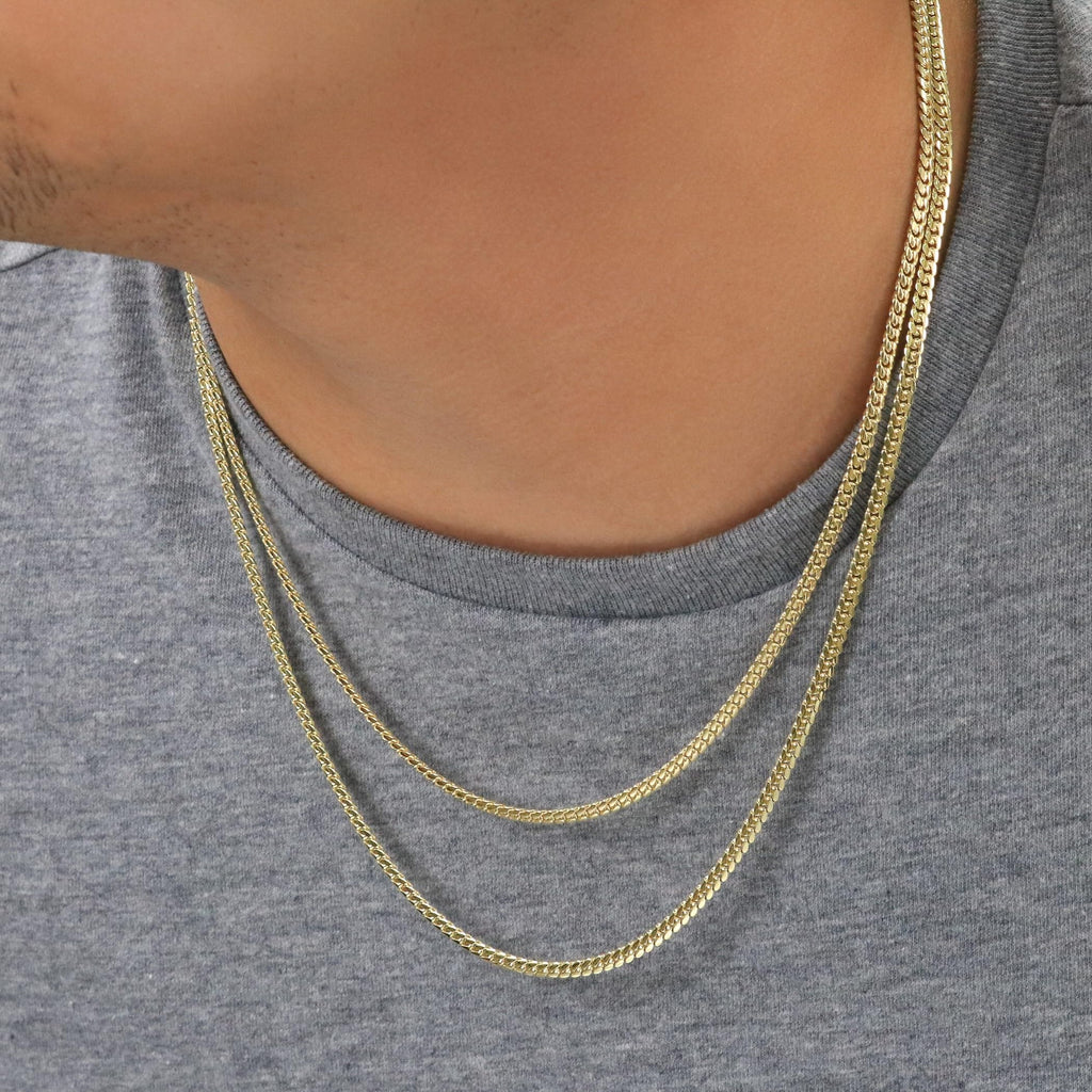 14k Yellow Gold Cuban Link Chain Necklace R281