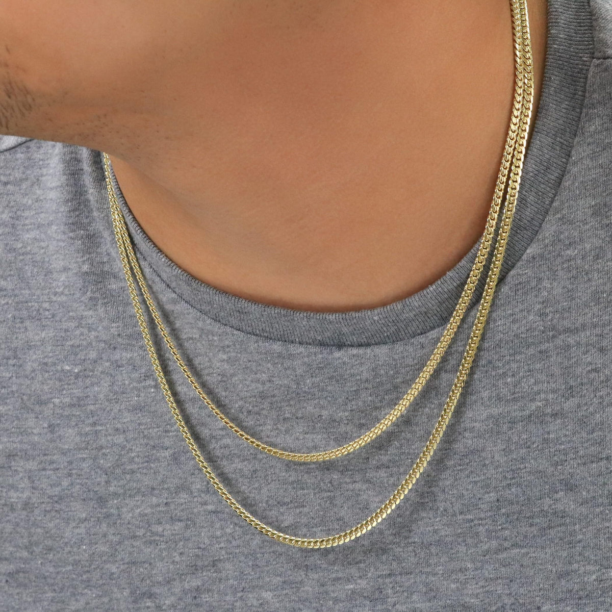 14k Yellow Gold Cuban Link Chain Necklace R281
