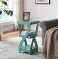 3-Tier Twisted Wood End Table with Open Storage Shelves M3887