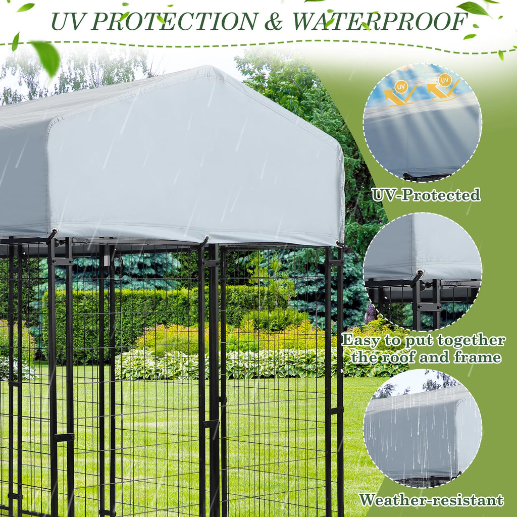 8x4x5.7 FT Outdoor Dog Kennel Y2836